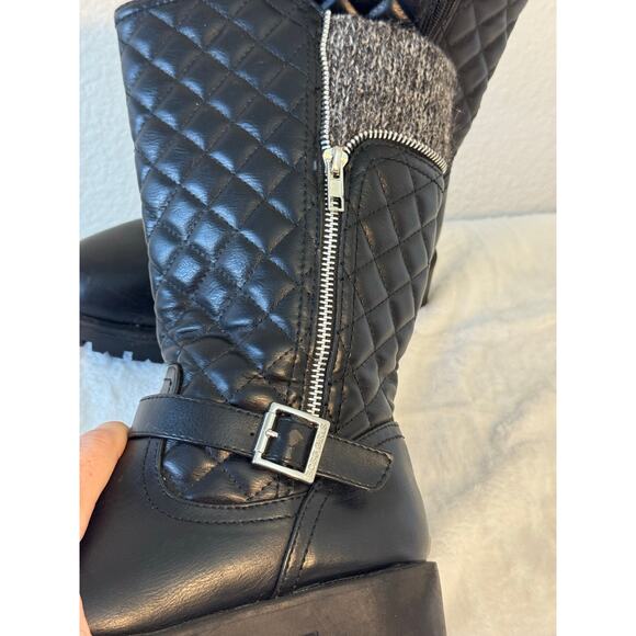 BCBG Girls Quilted Mid-Calf Boots | Size 4M Youth - Picture 2 of 7